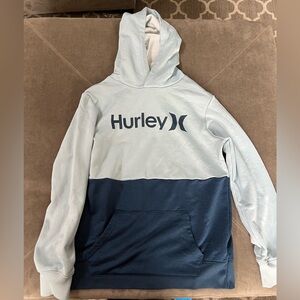 Hurley Light Blue and Navy Hoodie